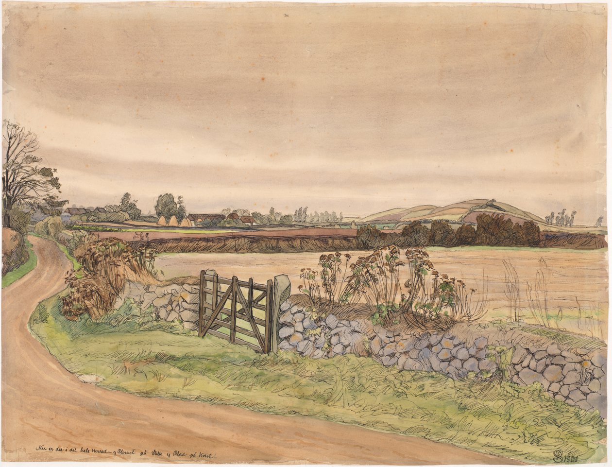 Herfstlandschap door Fritz Syberg
