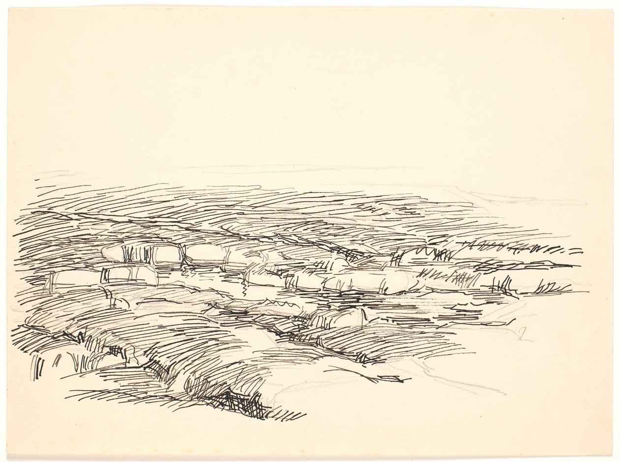 Studie voor een moezellandschap door Fritz Syberg