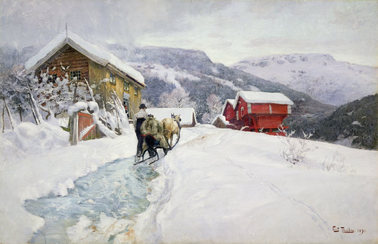 Koetshuis door Fritz Thaulow