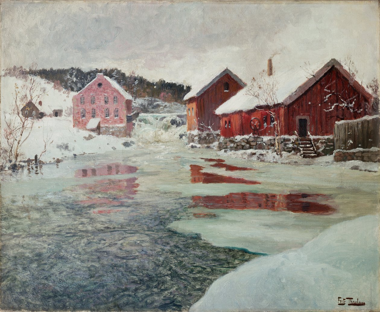Van Akers rivier door Fritz Thaulow