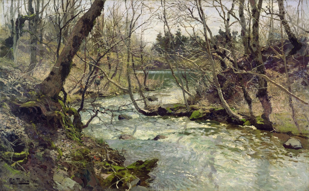 Rivier door Fritz Thaulow