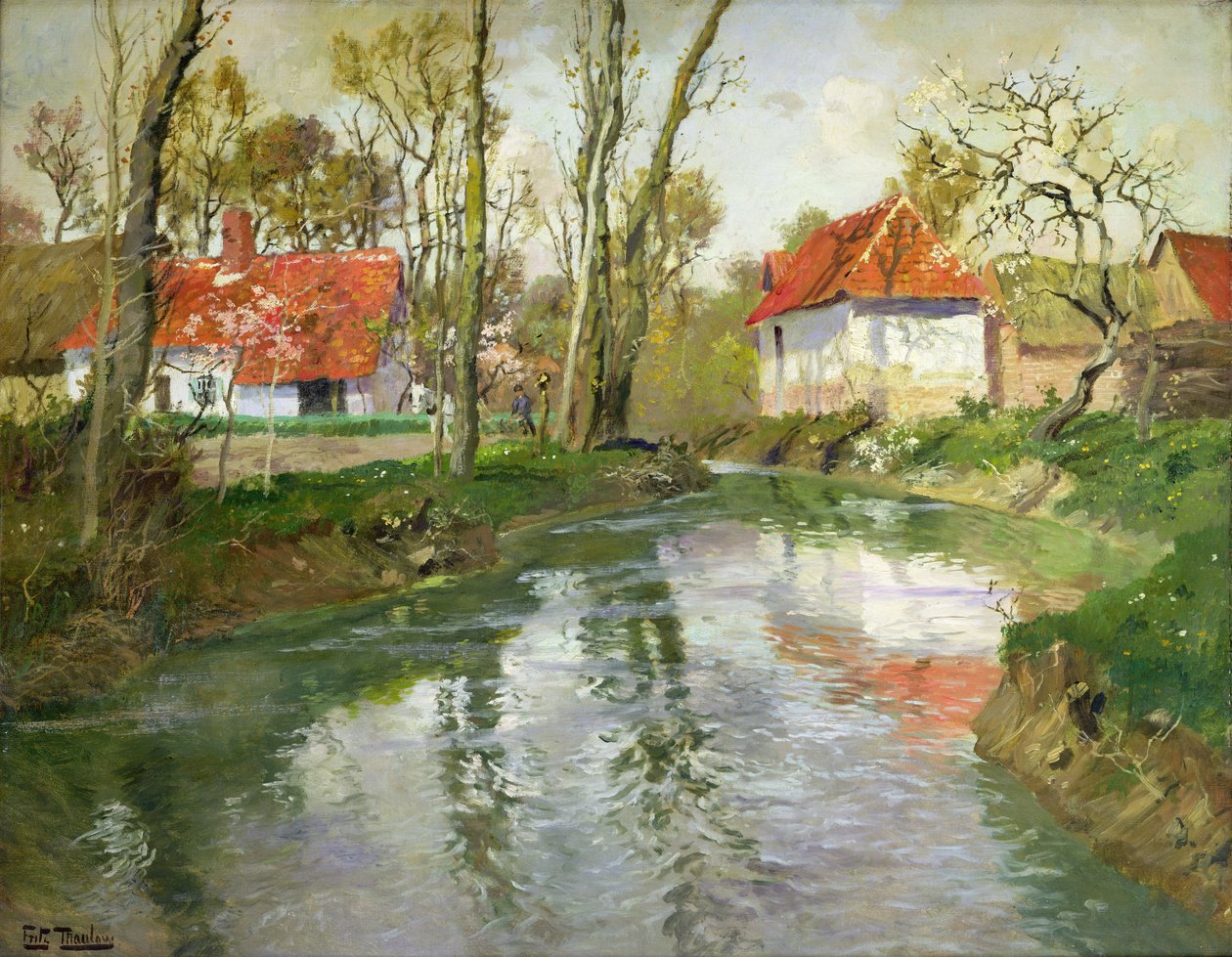 De zuivel in Quimperle door Frits Thaulow