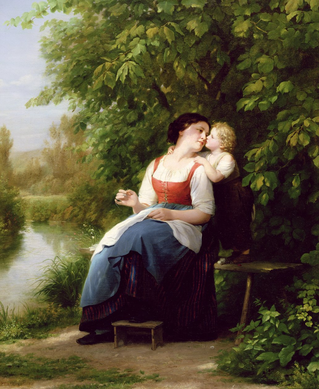 Onbekend schilderij door Fritz Zuber Buhler