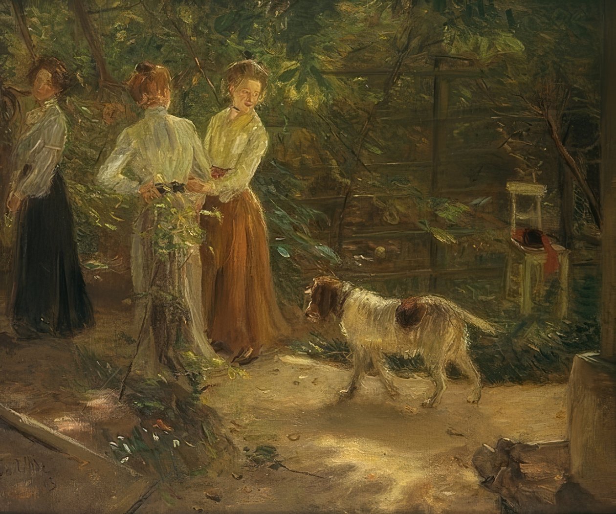 Het tuinpad door Fritz von Uhde