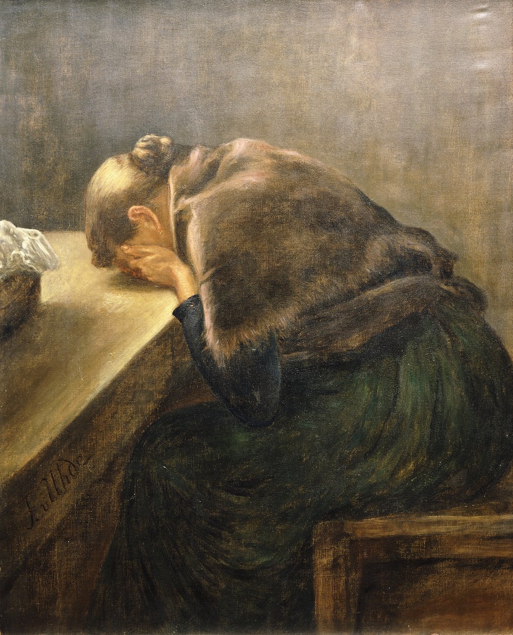 Rouw door Fritz von Uhde
