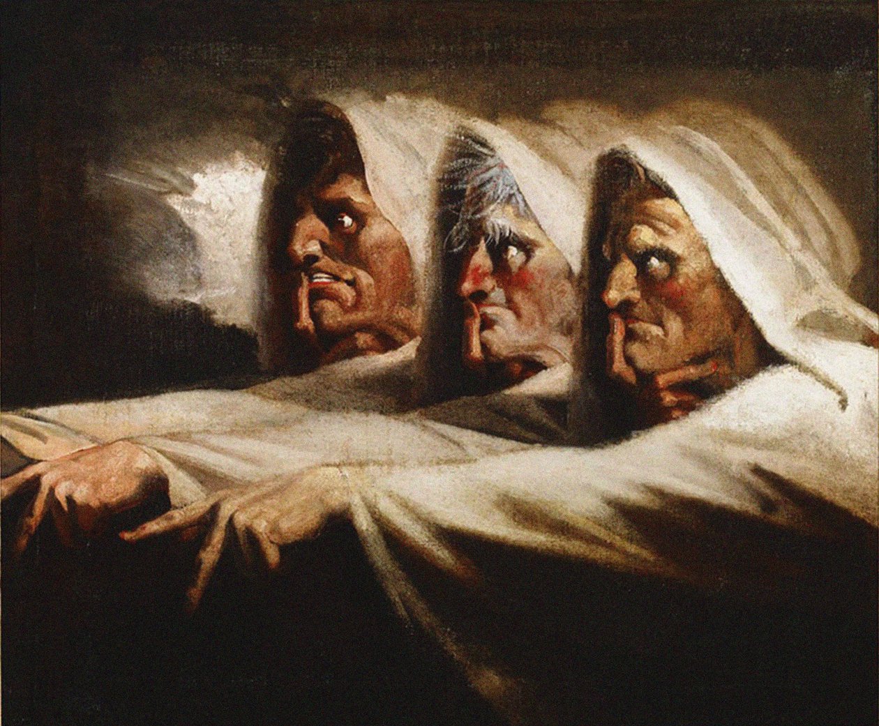 De vreemde zusters De drie heksen, ca. 1782 door Füssli