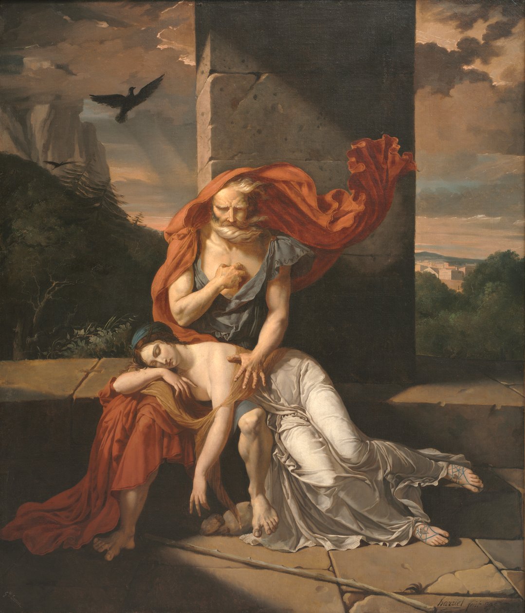 Oedipus in Colonus door Fulchran Jean Harriet