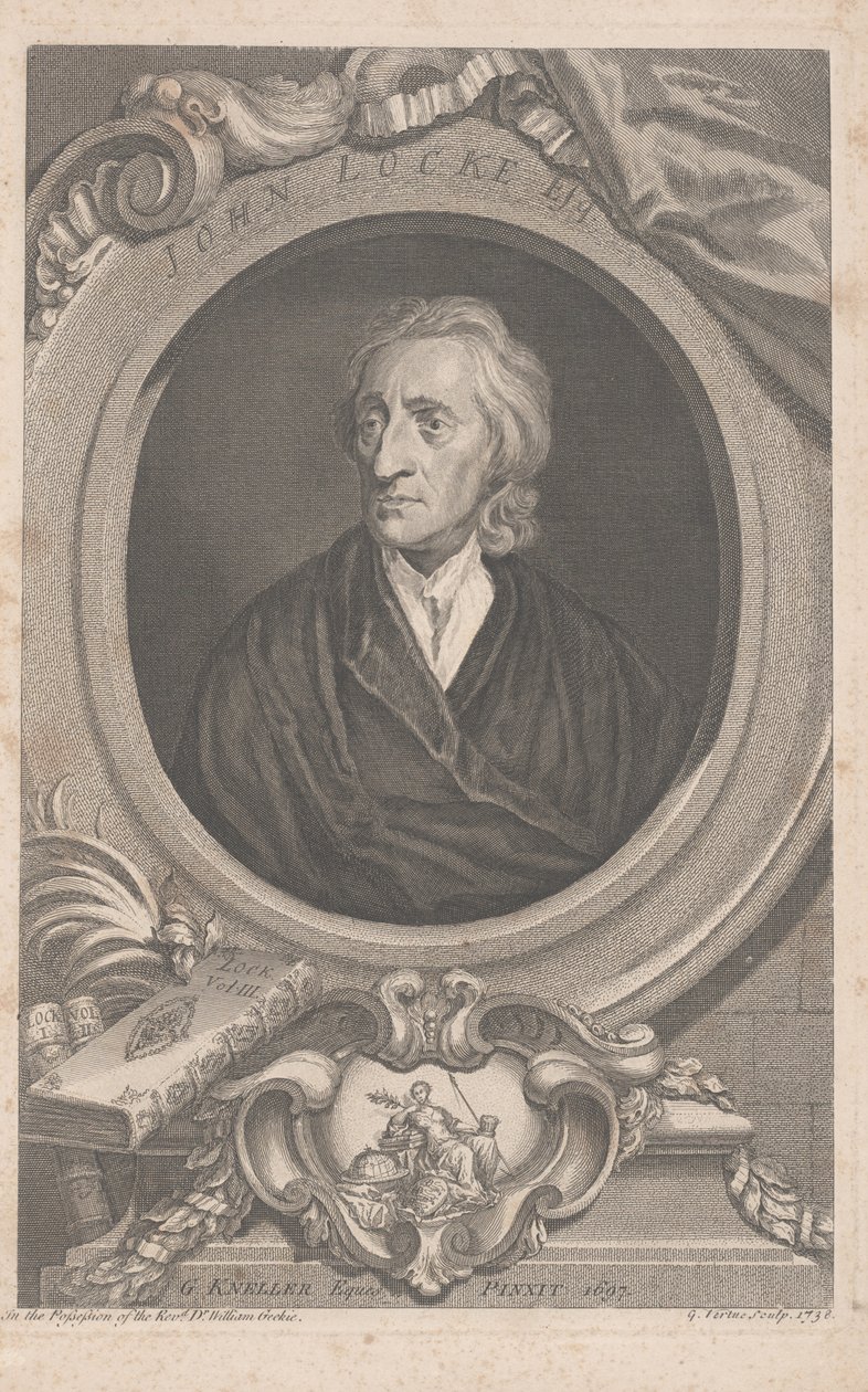 John Locke, 1738 door G. and Kneller, G. Vertue