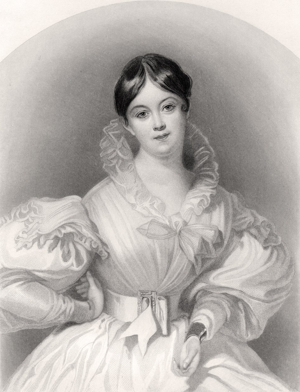 Letitia Elizabeth Landon, gegraveerd door J. Thompson, uit 