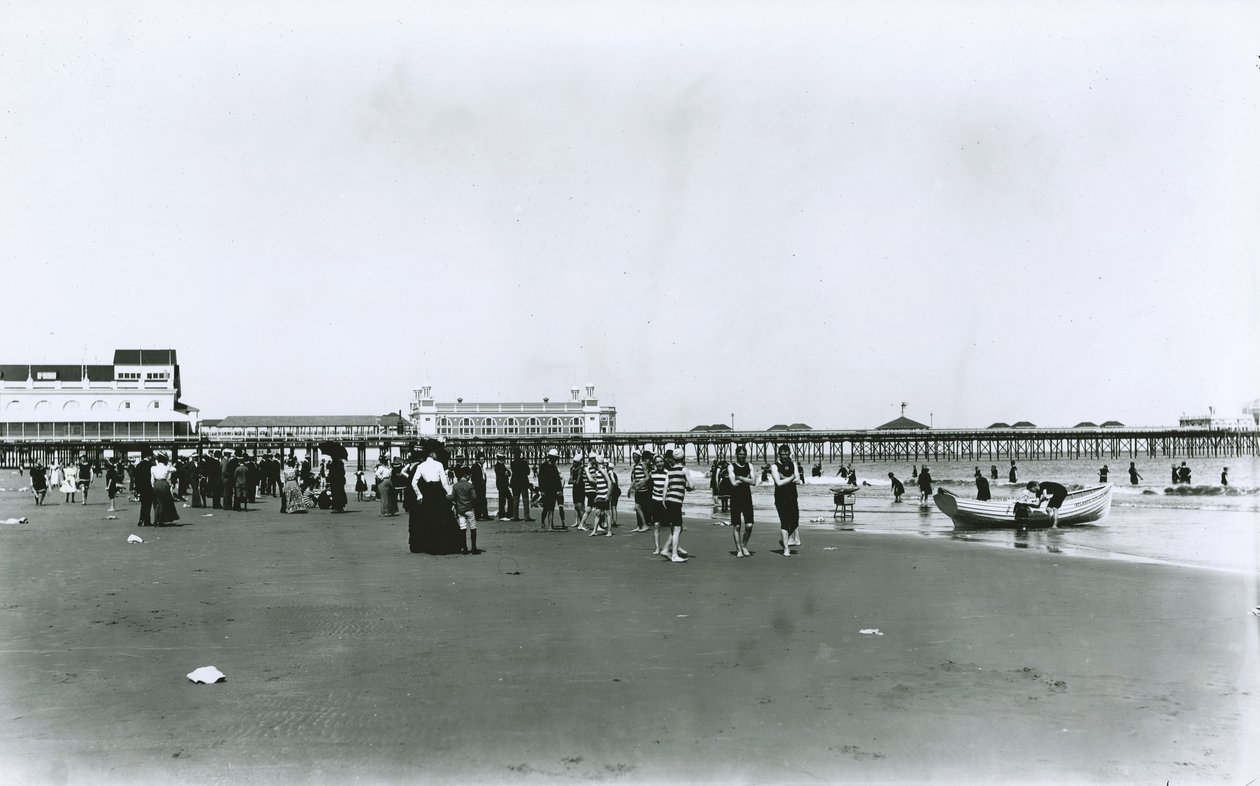 Strand van Atlantic City, New Jersey door G.P. Hall und Sohn