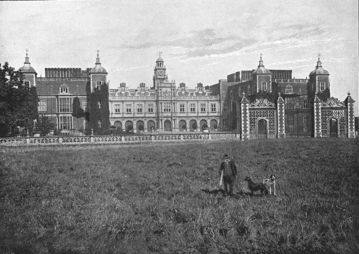 Hatfield House, zuidkant, ca. 1900 door G. W. Wilson and Company
