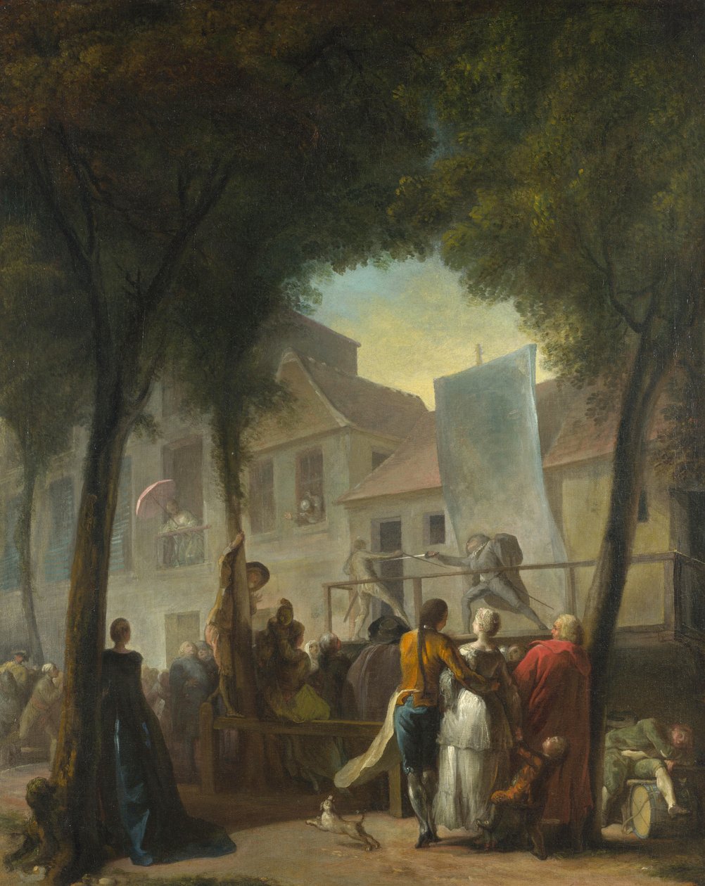 Een straattheater in Parijs, 1760 door Gabriel de Saint Aubin