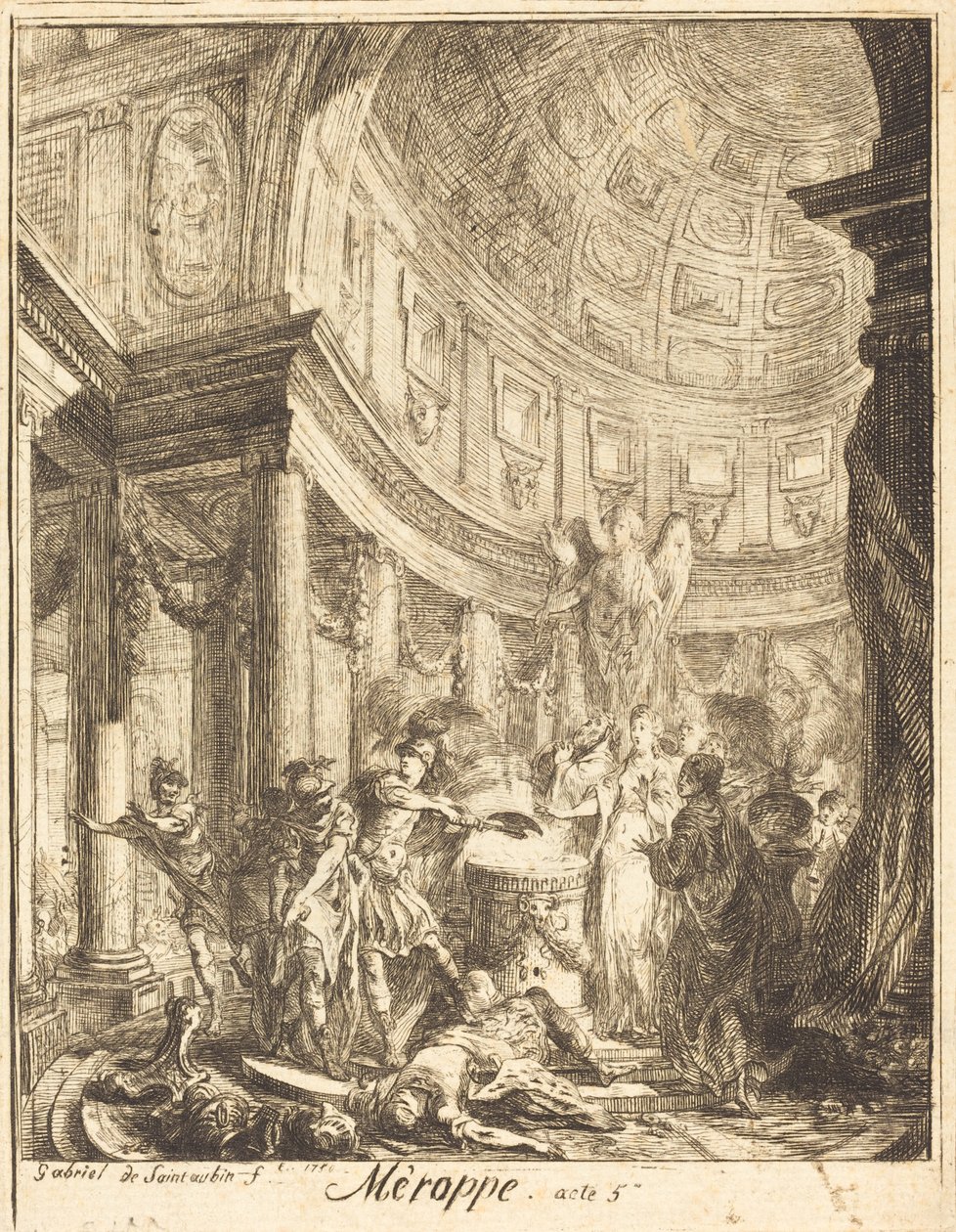 Merope door Gabriel Jacques de Saint Aubin