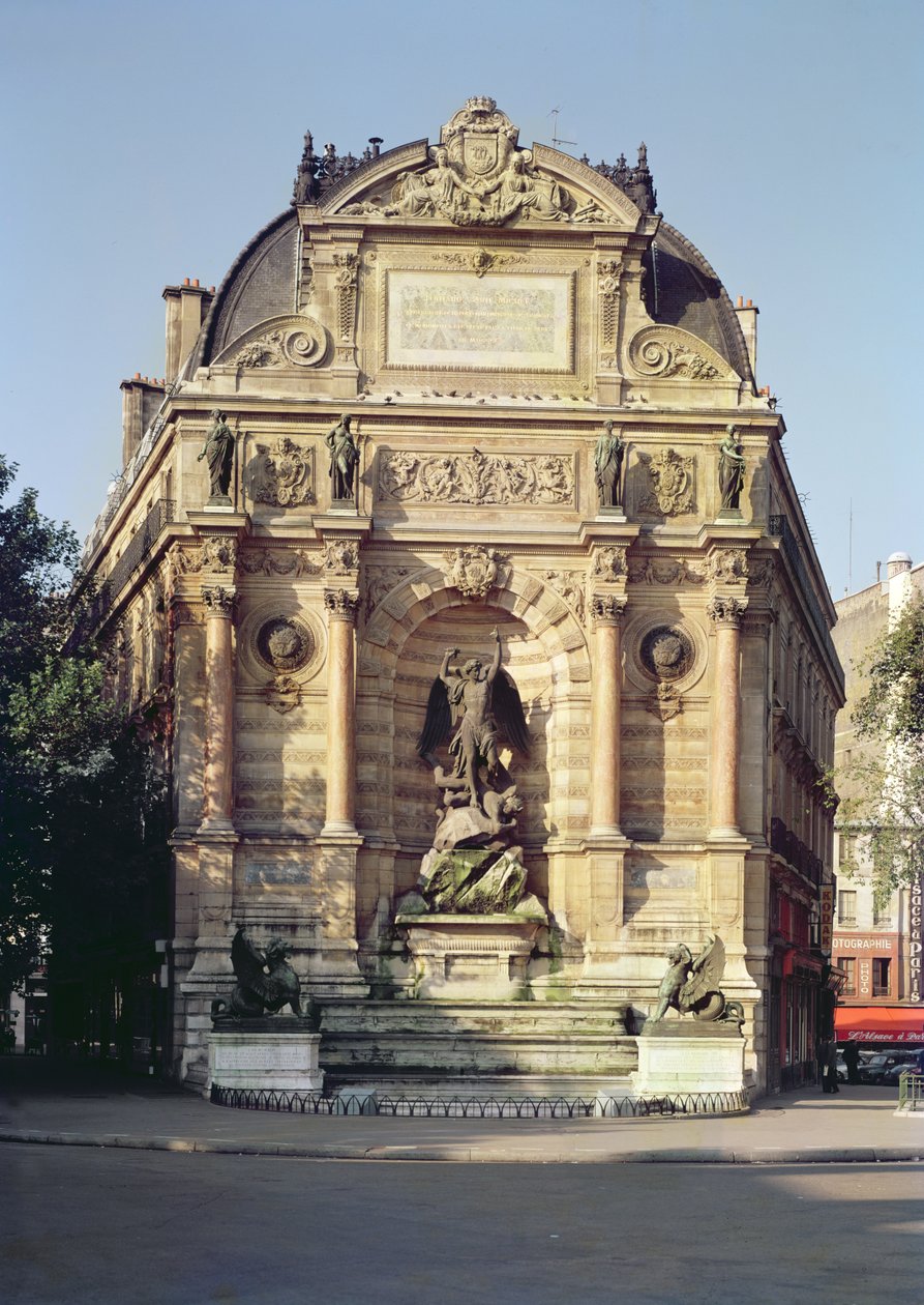 De Fontaine Saint-Michel, 1860 door Gabriel Jean Antoine Davioud