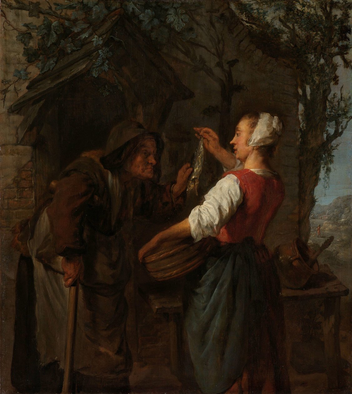 De haringverkoper door Gabriel Metsu