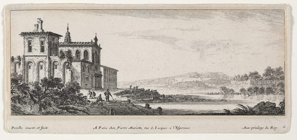 Rivierscène door Gabriel Perelle
