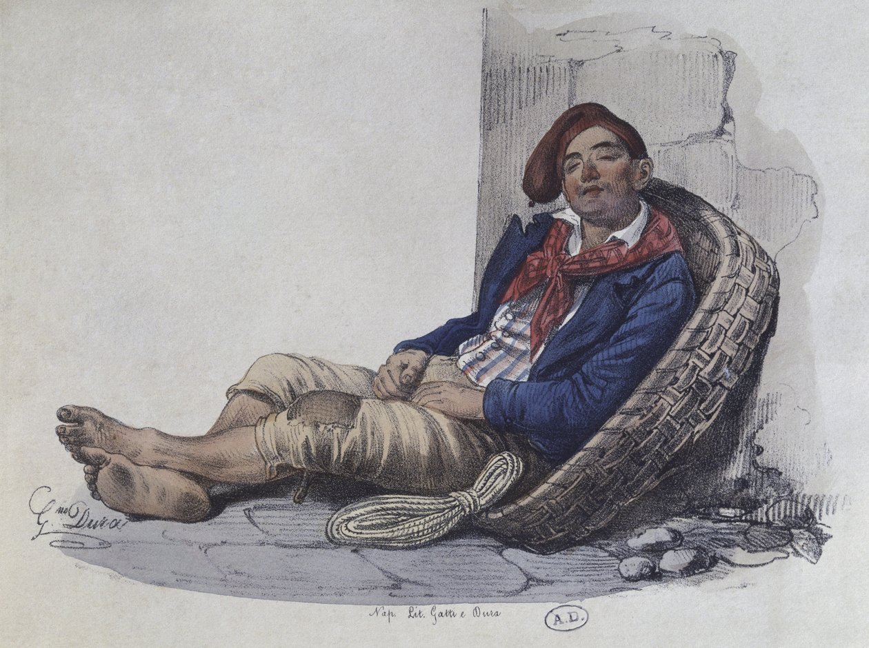 Een drager van Napels, 1820 door Gaetano Dura