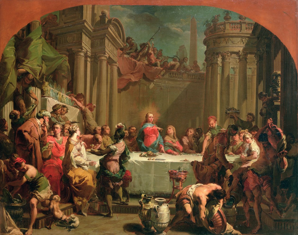 Bruiloftsfeest in Kana, 1766 door Gaetano Gandolfi