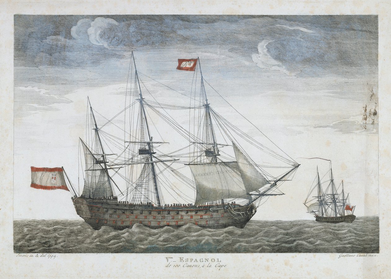 Spaanse vechtboot door Gaetano Canali