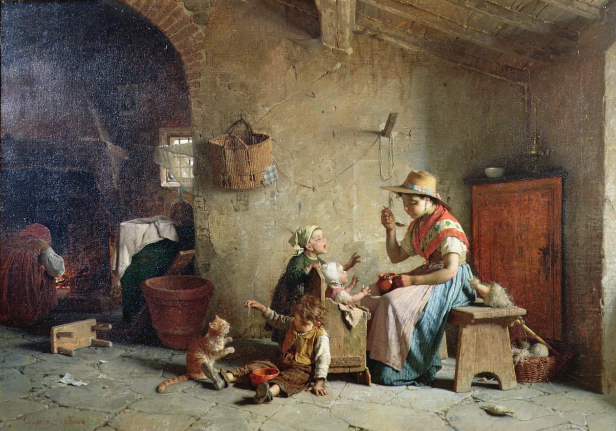 Baby voeden door Gaetano Chierici