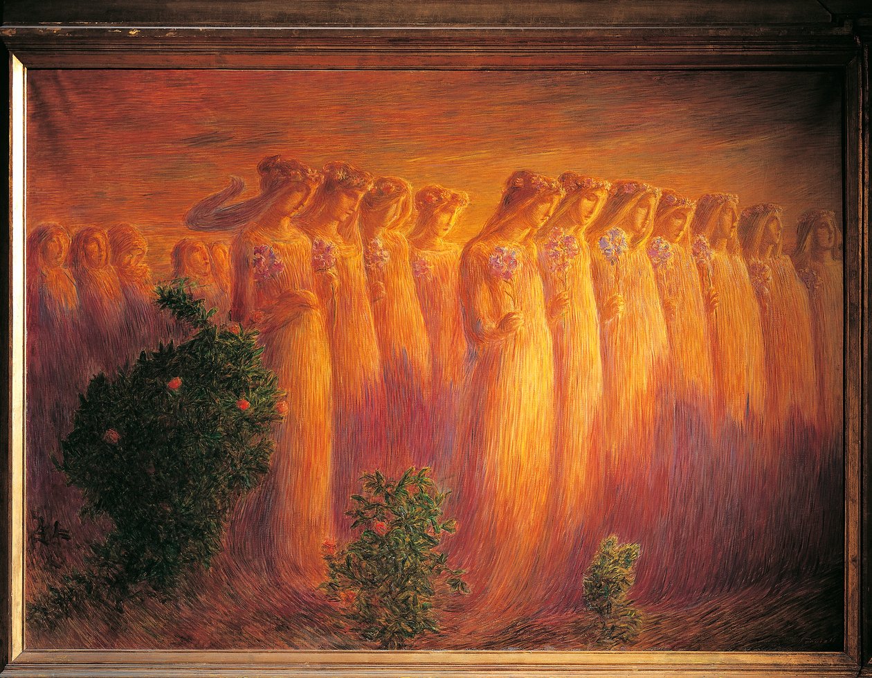 Begrafenis van de maagd door Gaetano Previati