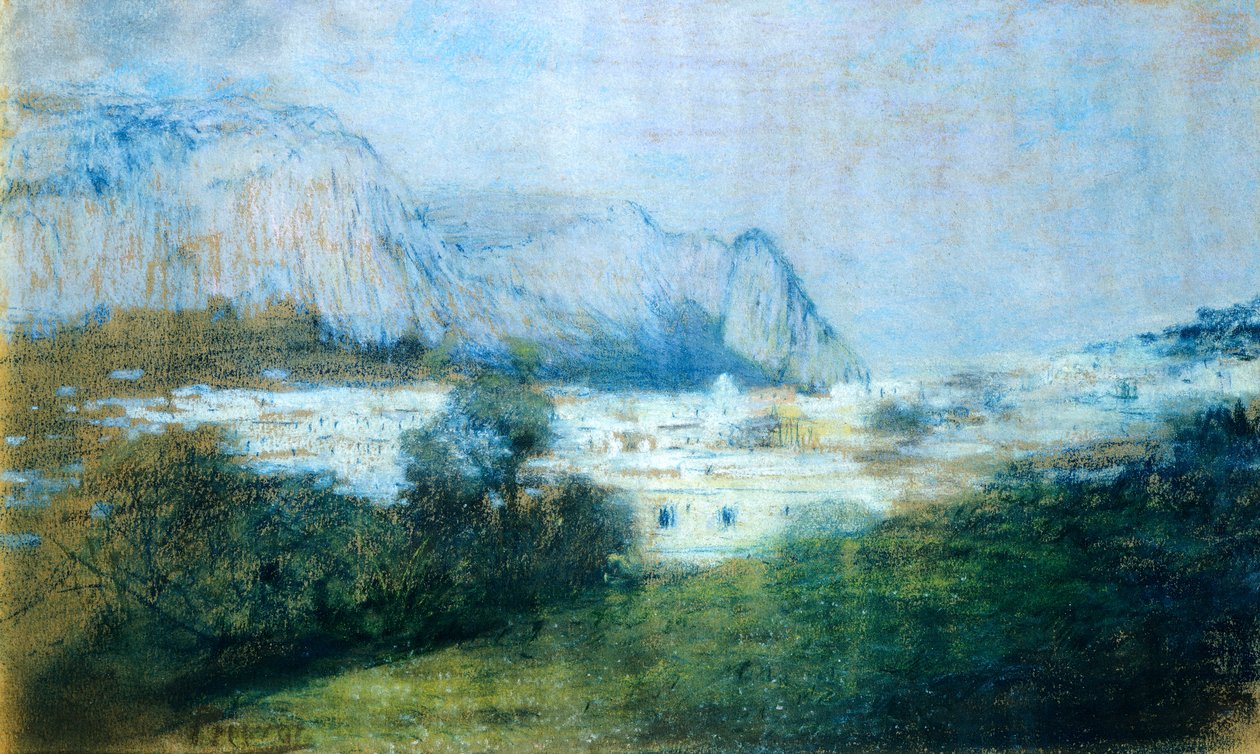 Landschap door Gaetano Previati