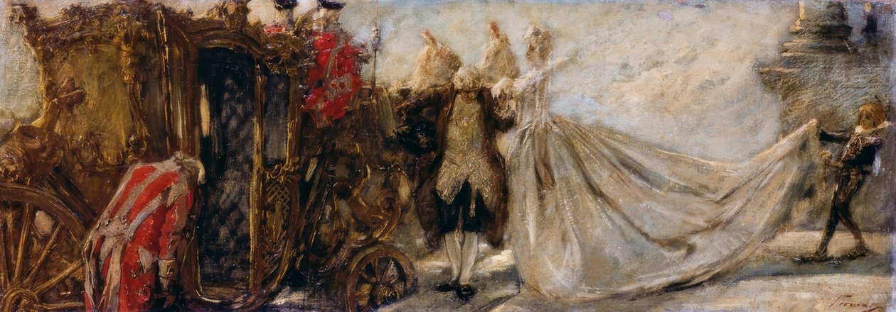 Verlaten kerk door Gaetano Previati