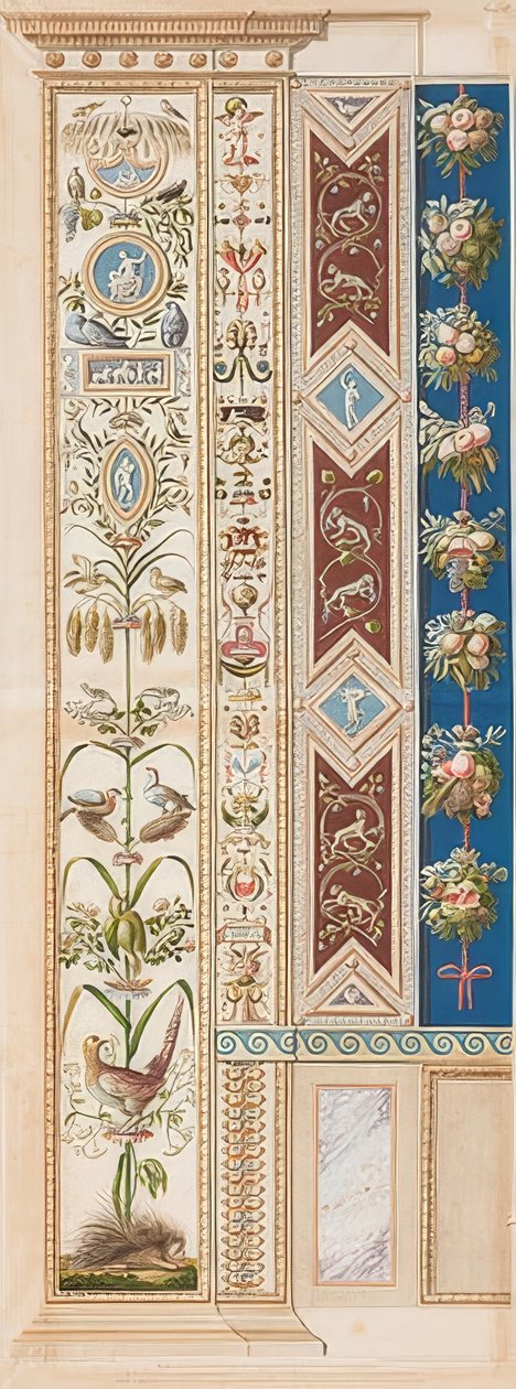 Pilaster Loggia XI (versiering met stekelvarken) door Gaetano Savorelli