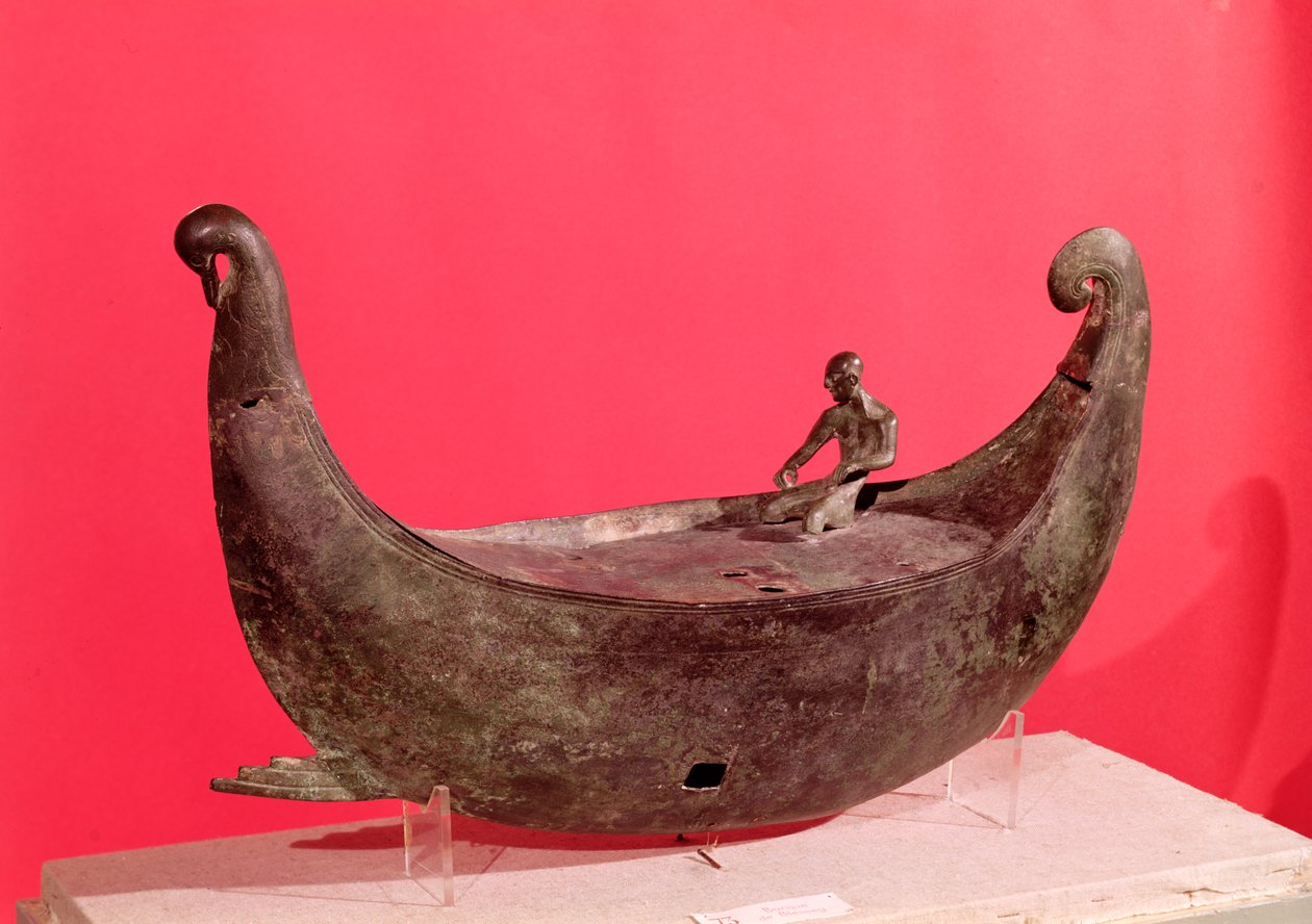Votief schip (brons) door Gallo Roman
