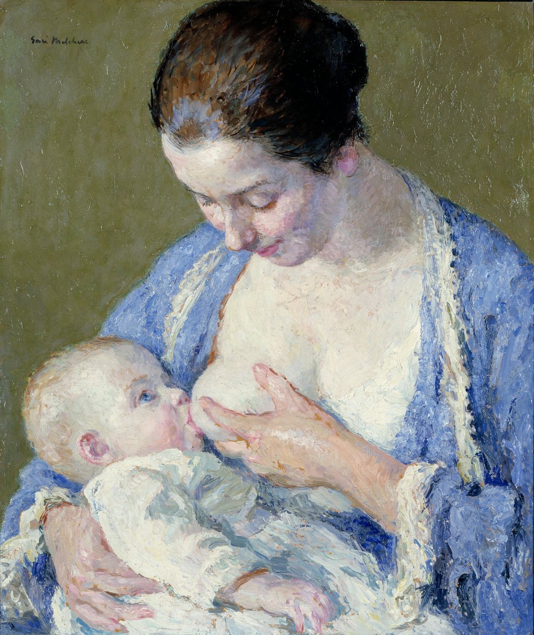 Moeder en kind door Gari Melchers