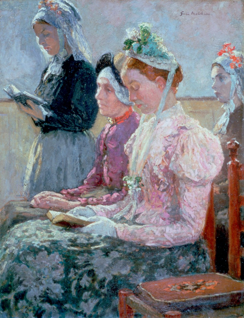 Zondagochtend, c1900 door Julius Garibaldi Melchers