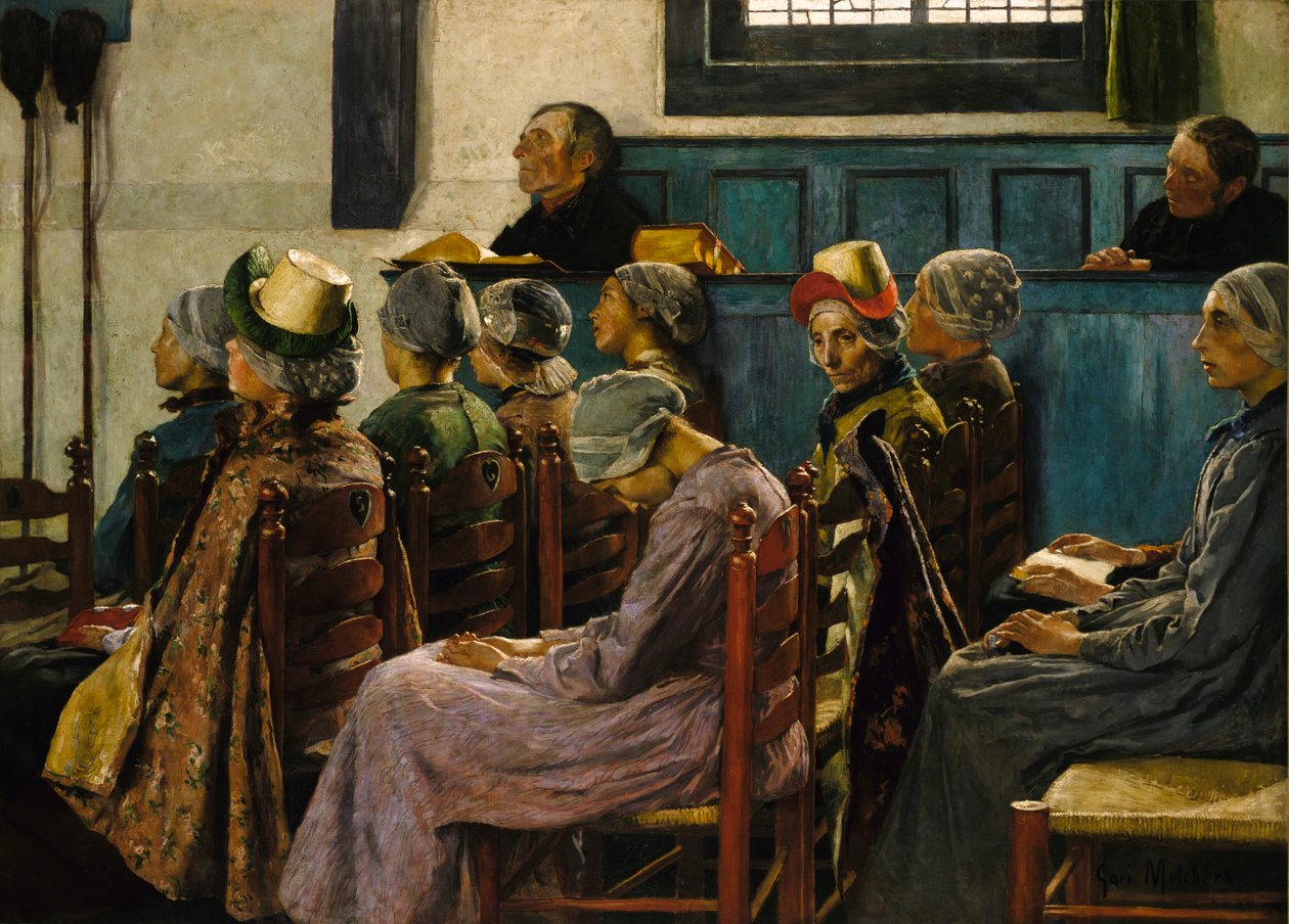 De Preek door Gari Melchers