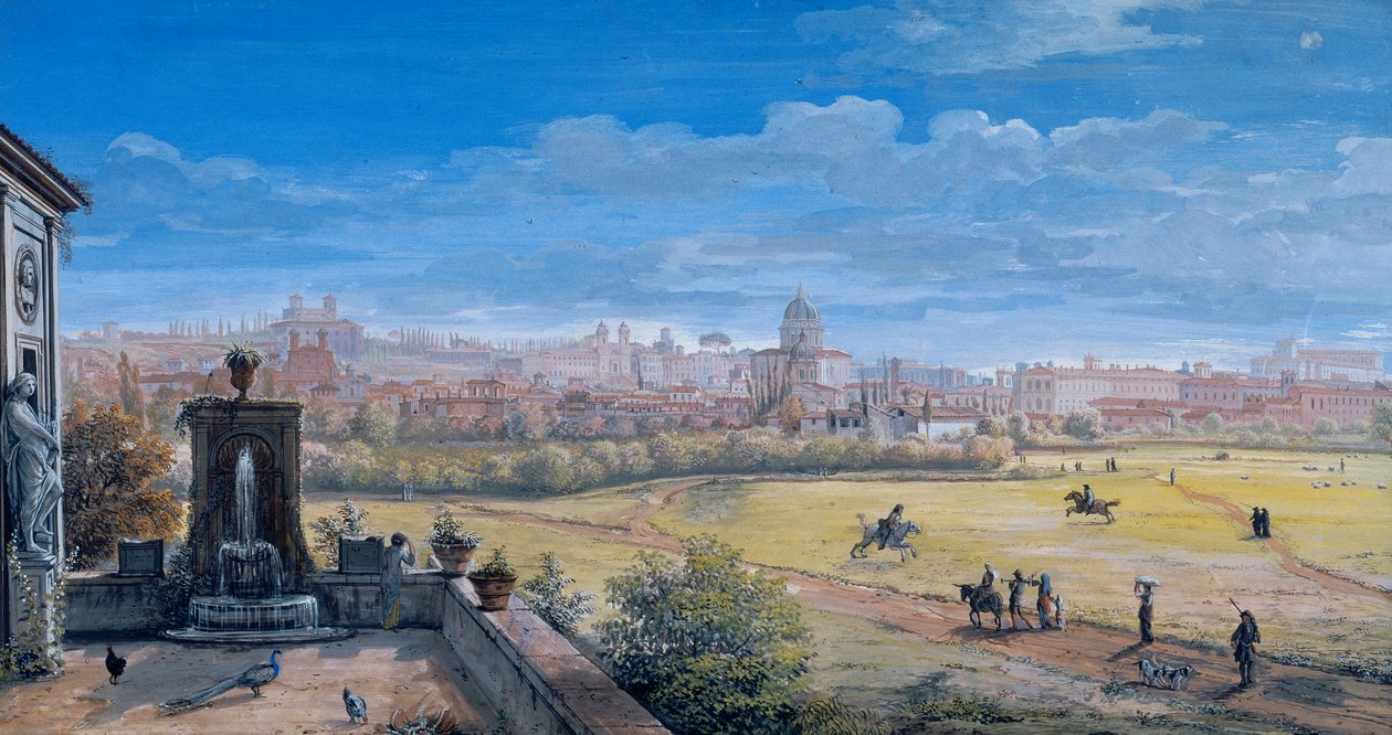 Uitzicht op Rome door Gaspar van Wittel