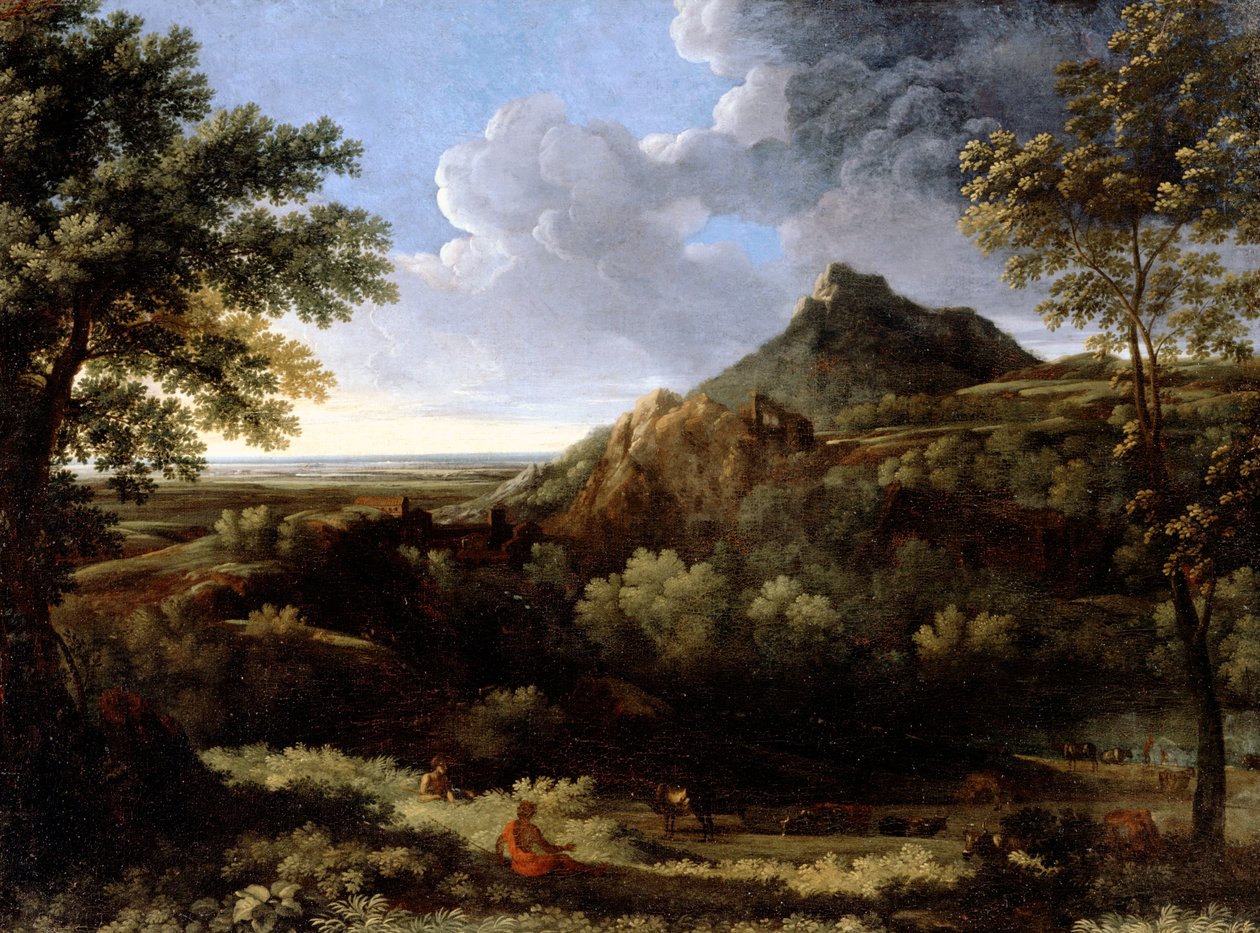 Landschap in de Romeinse Campagna door Gaspard Poussin Dughet