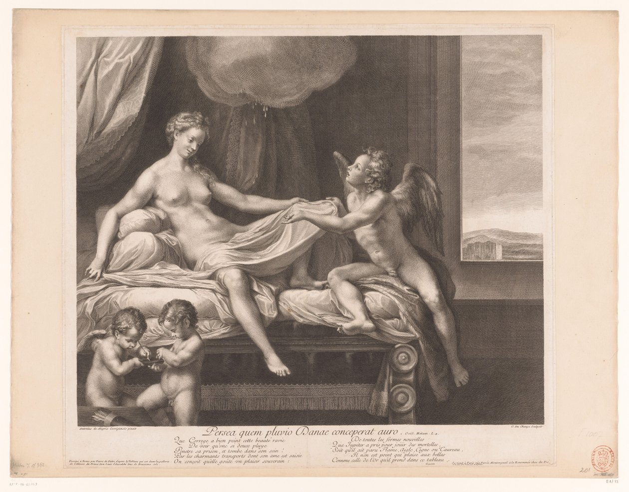 Jupiter en Danaë door Gaspard Duchange