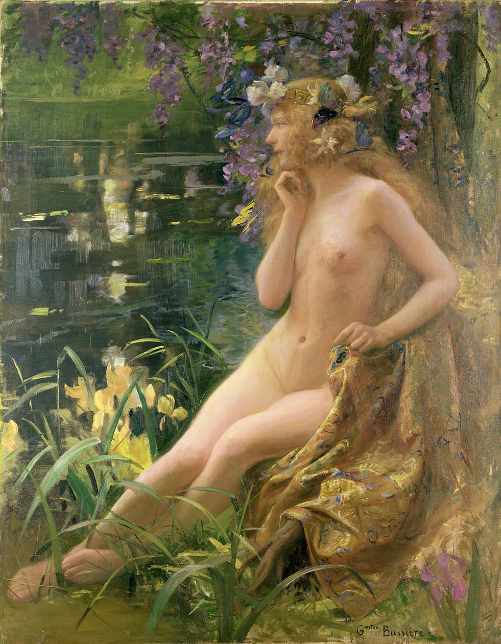 Waternimf door Gaston Bussiere