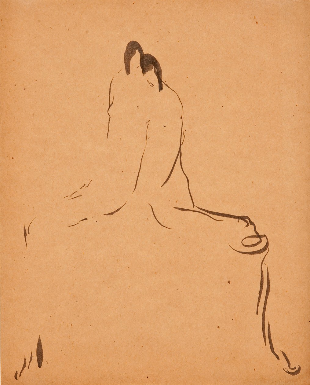 Twee Figuren, ca. 1908 door Gaston Lachaise