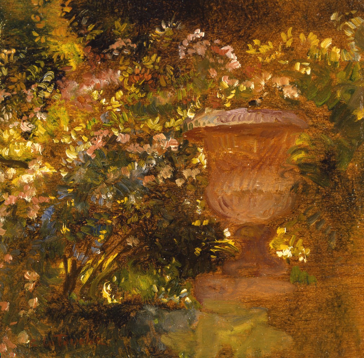 Tafereel in de tuin door Gaston de la Touche