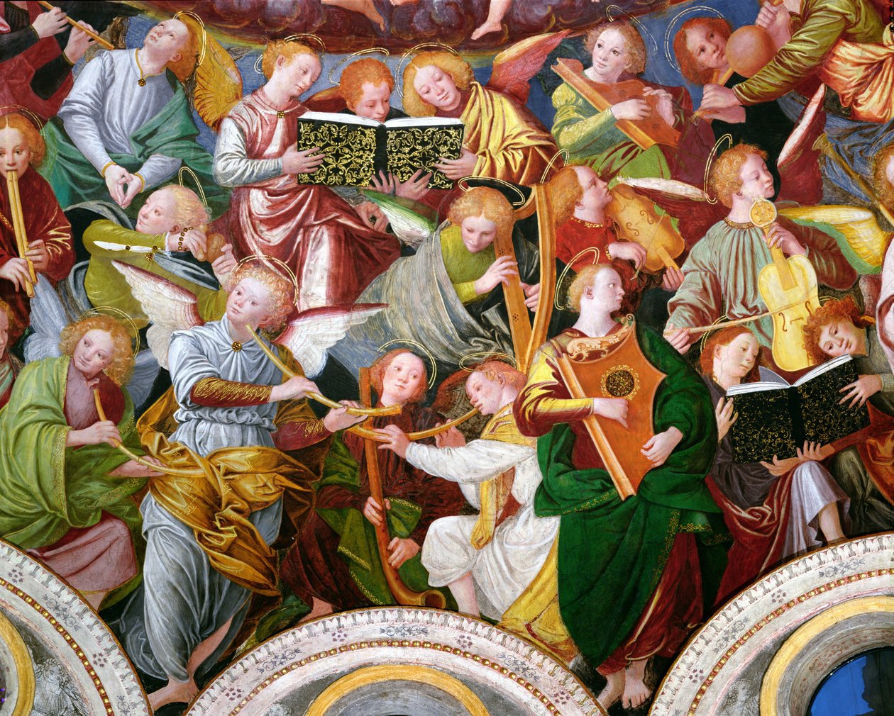 Het Concert van Engelen, 1534-36 (detail) door Gaudenzio Ferrari