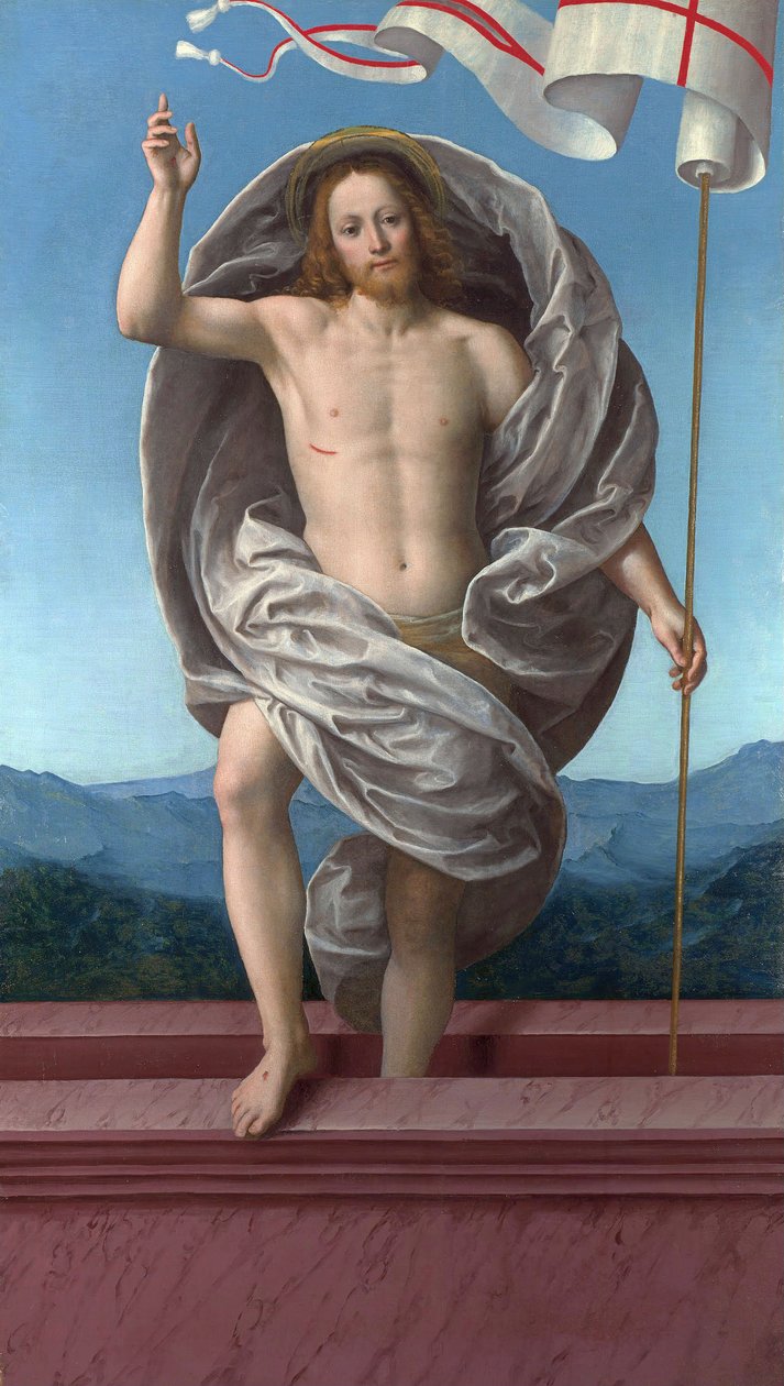 Christus opgestaan uit het graf door Gaudenzio Ferrari