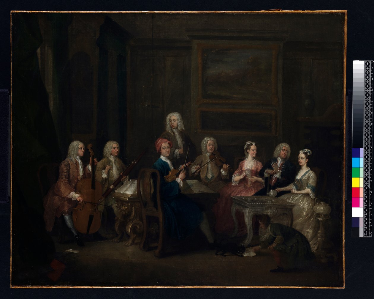 Een Muzikaal Gezelschap: de Familie Mathias, ca. 1730 door Gawen Hamilton