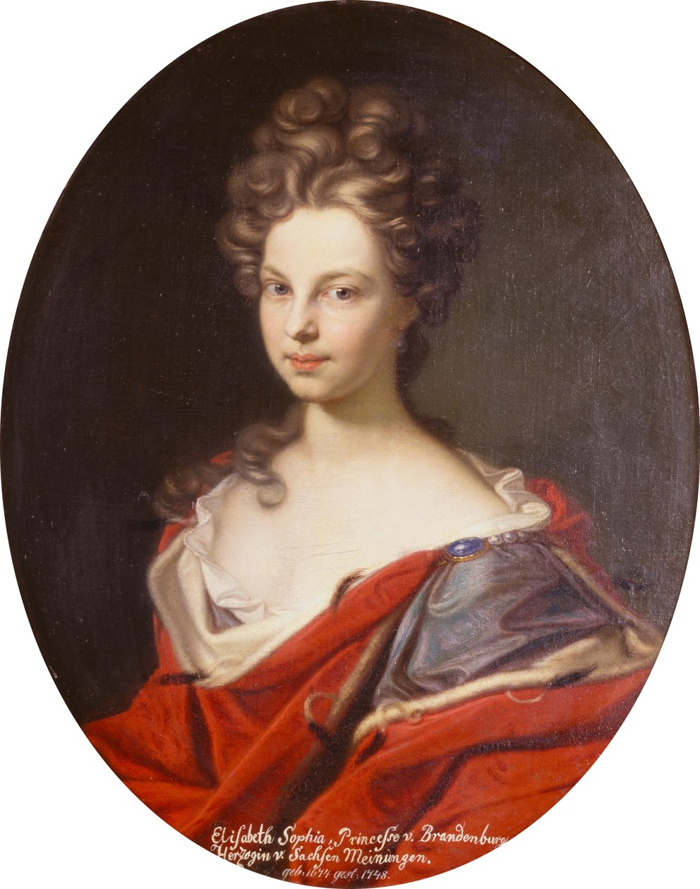 Elisabeth Sophia, Prinses van Brandenburg Hertogin van Saksen Meiningen. door Gedeon Romandon