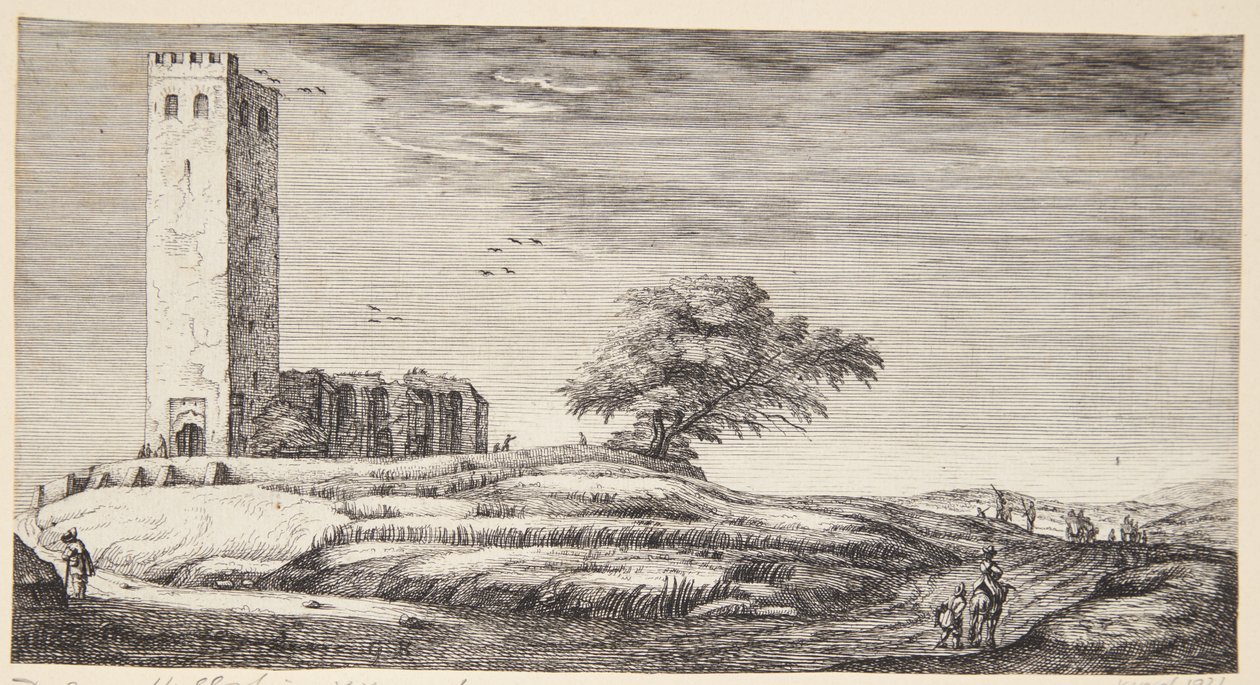 De oude kerk bij Muiderberg door Geertruyt Roghman