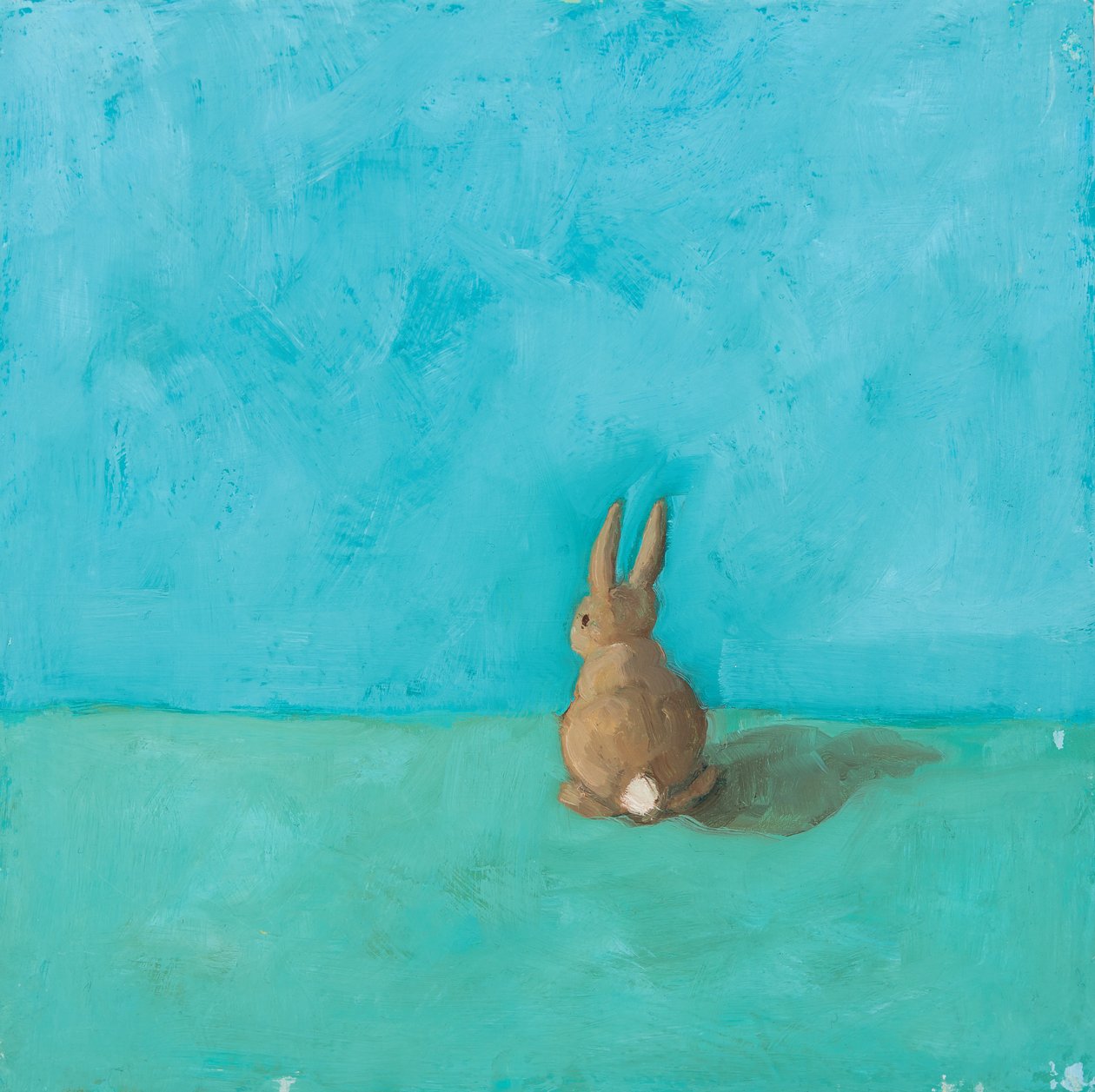 Little Bun, 2018 (olieverf op board) door Genevieve French