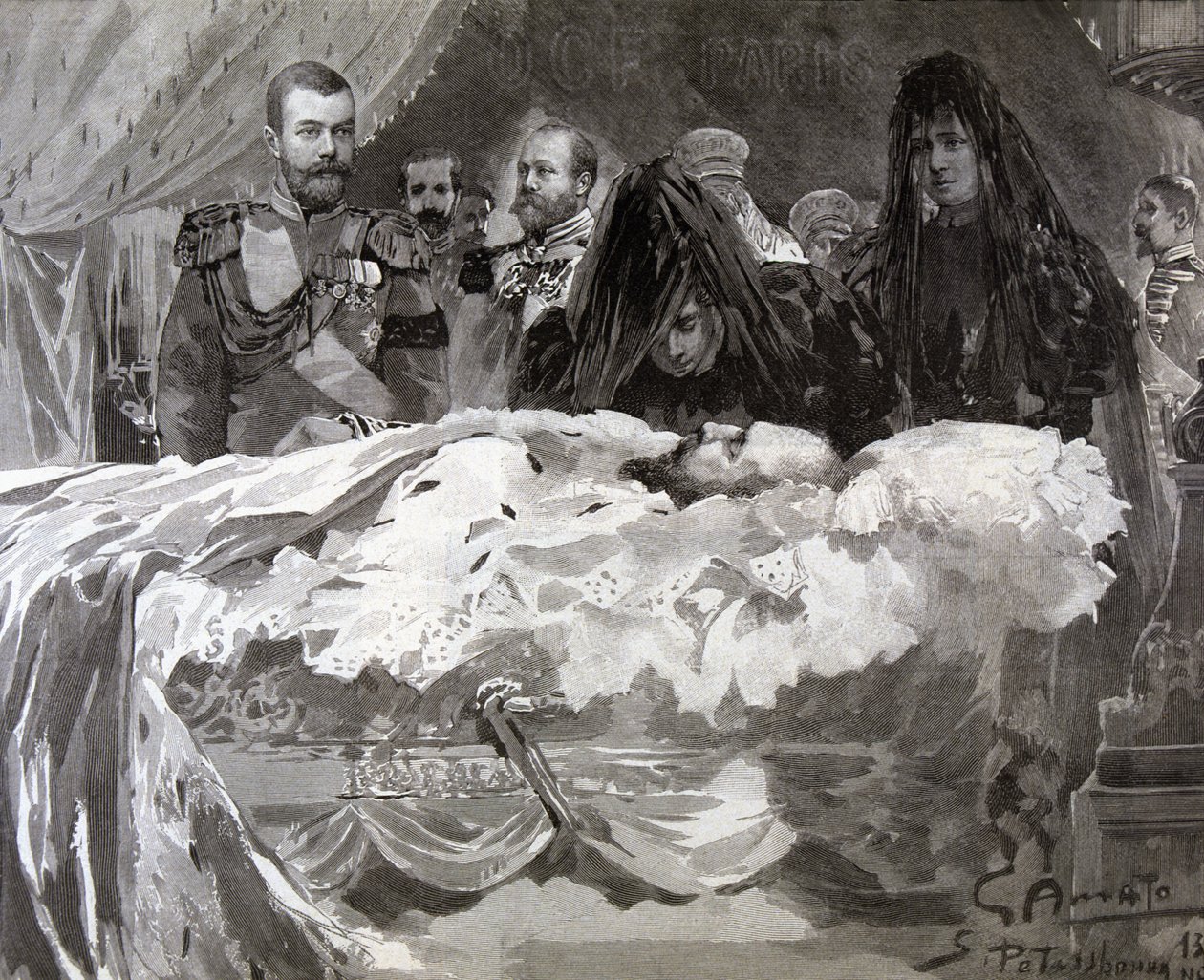 Dood van Tsaar Alexander III door Gennaro Amato