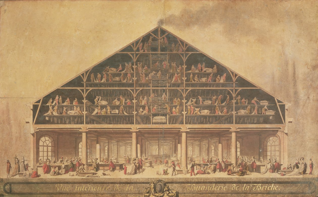 Interieur van de Briche-wasserij, Parijs door Gentil