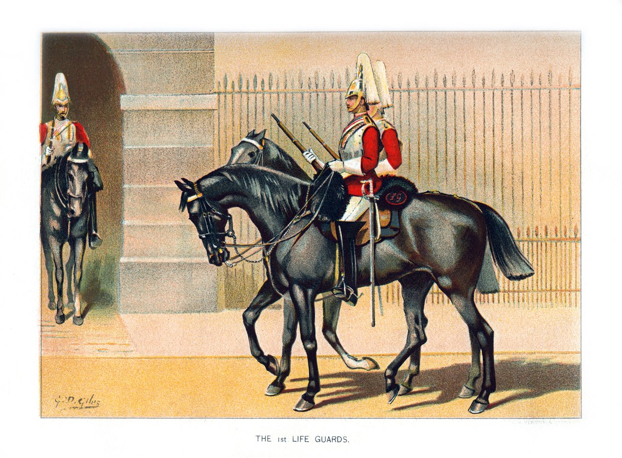 De 1e Life Guards, ca. 1890 door Geoffrey Douglas Giles