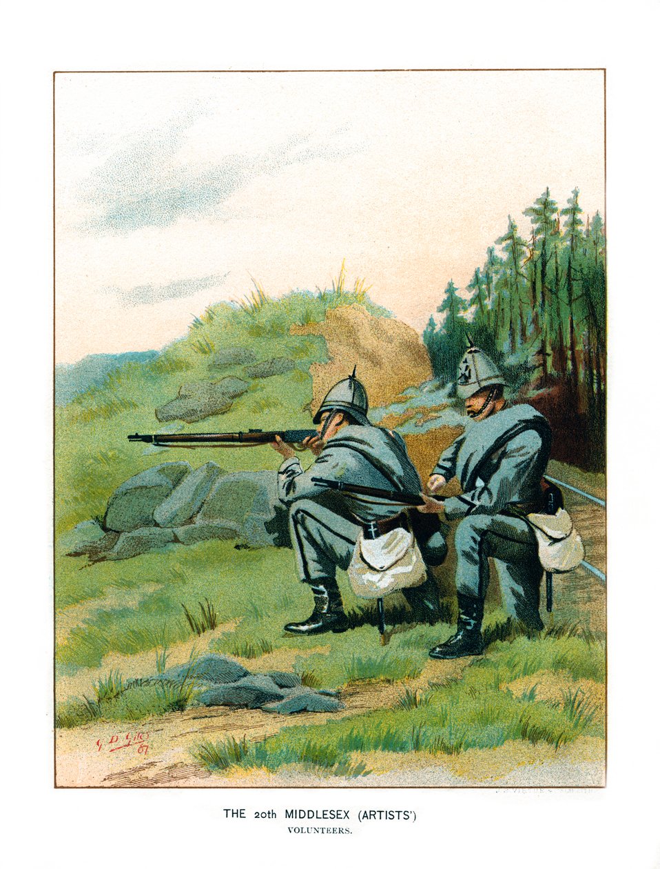 De 20e Middlesex Kunstenaars, c1890 door Geoffrey Douglas Giles
