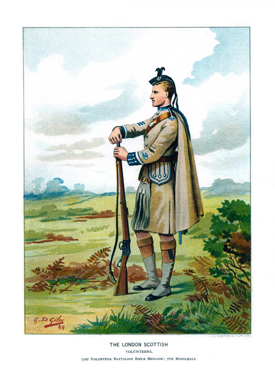 The London Scottish, c1890 door Geoffrey Douglas Giles