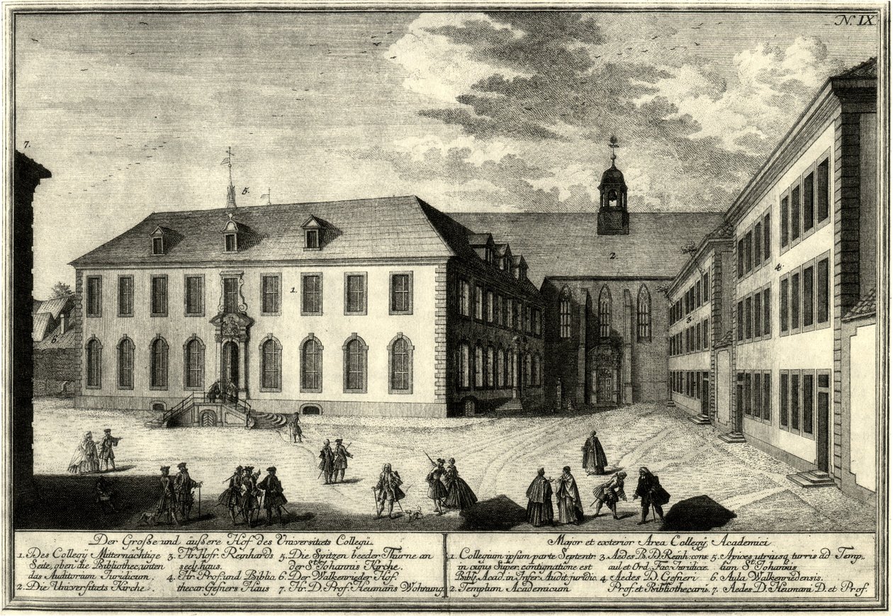 Goettingen Universiteit door Georg Daniel Heumann